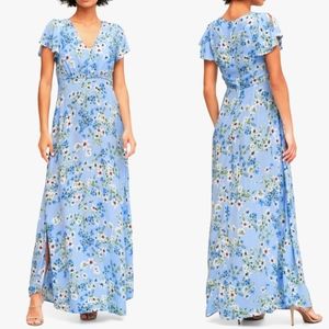 Banana Republic blue floral maxi dress